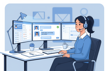 create image represent online support